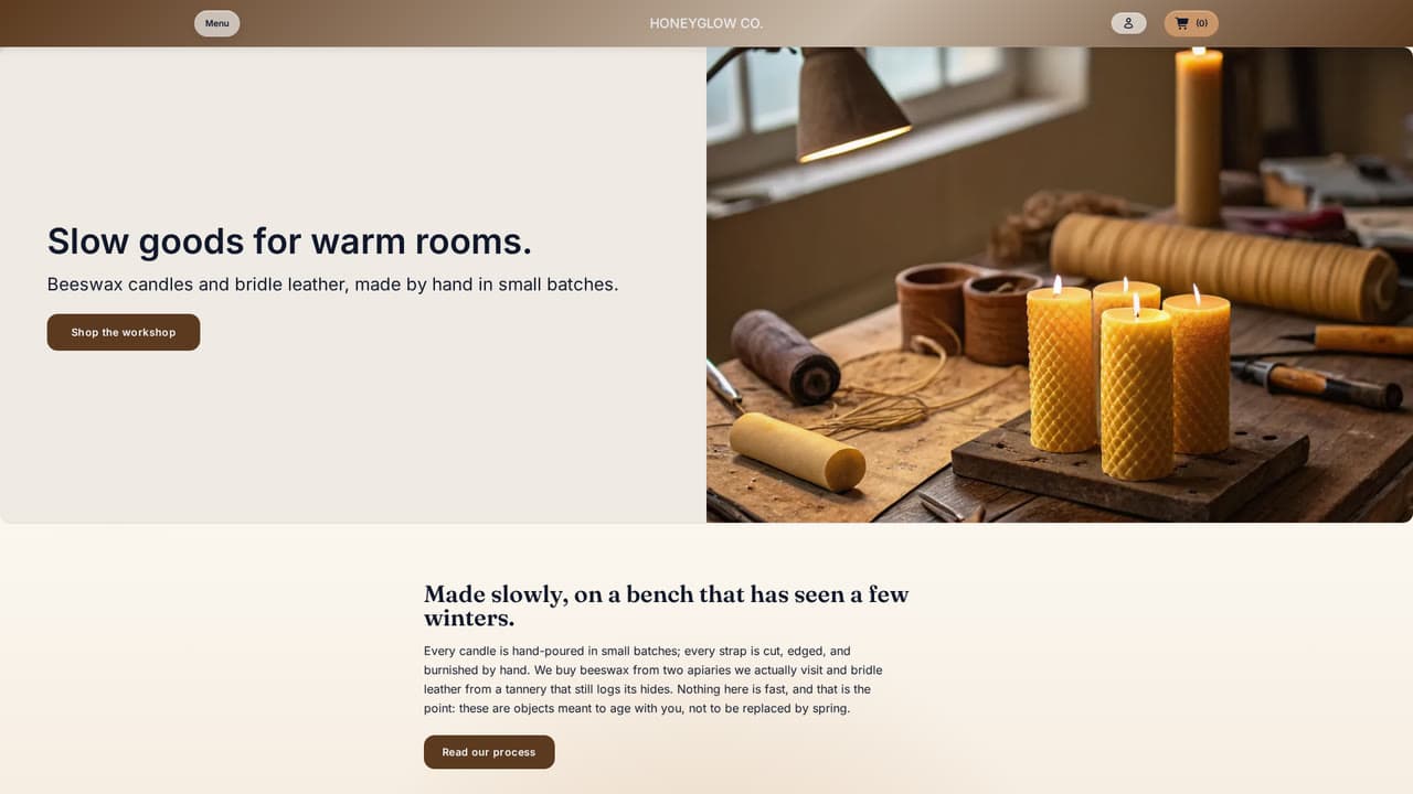 Artisan demo storefront
