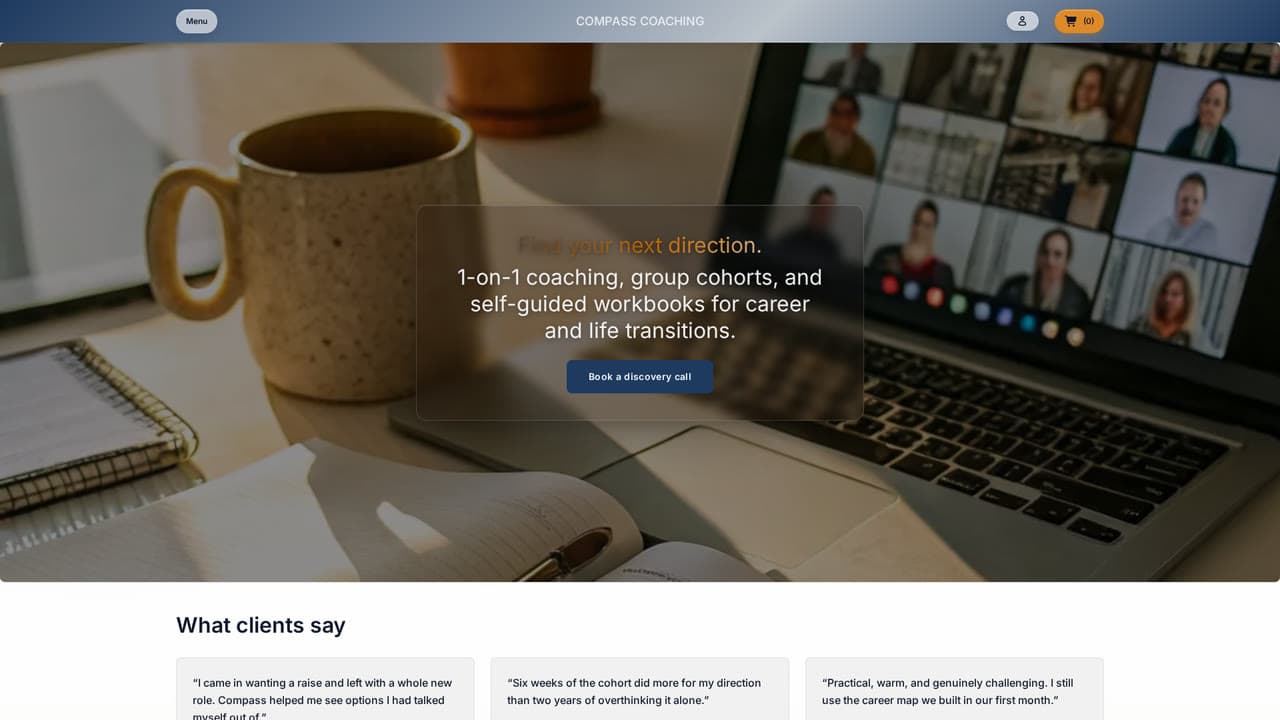 Coaching demo storefront
